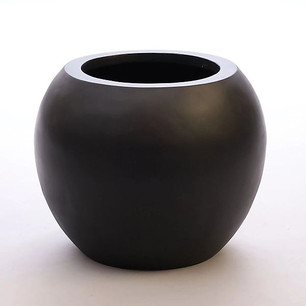 Elegant Einrichten Pflanzkübel Fiberglas Ball D40xH32cm Elegant-Schwarz-Mat günstig online kaufen