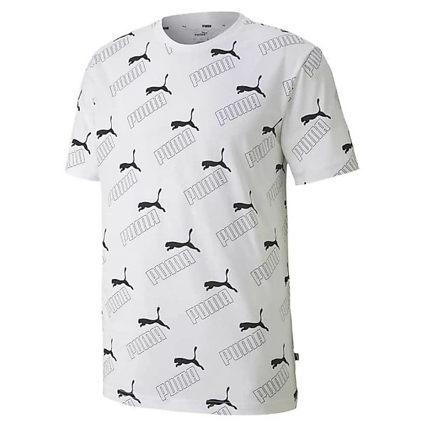 Puma Amplified Allover Print Kurzarm T-shirt M Puma White günstig online kaufen