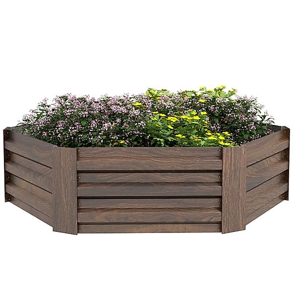 Outsunny Hochbeet sechseckiger Blumenkasten mit offenem günstig online kaufen