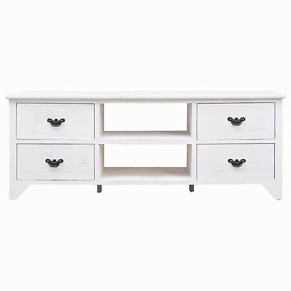 vidaXL TV-Schrank TV-Schrank Antik-Weiß 108x30x40 cm Massivholz Paulownia L günstig online kaufen