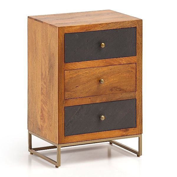 FINEBUY Nachttisch FB55614 (Mango Massivholz / günstig online kaufen