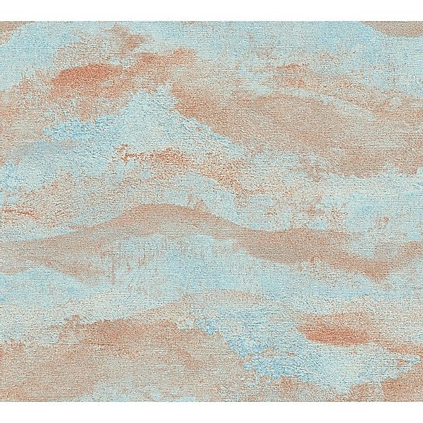 A.S. Creation Vliestapete Abstrakt Landschaft 10,05 m x 0,53 m Hellblau FSC günstig online kaufen