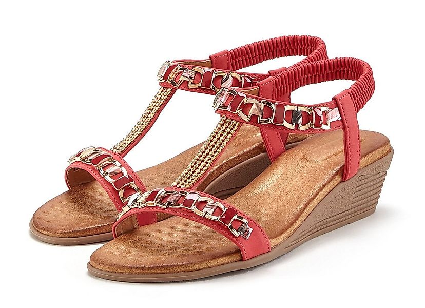 Vivance Sommerschuh Sandalette Sandale, Sommerschuh mit Keilabsatz und elas günstig online kaufen
