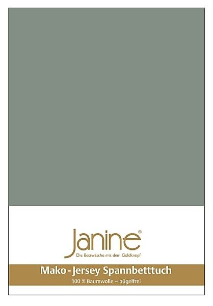 Janine Janine Spannbetttuch Mako-Feinjersey 5007 salbeigrün (660) Größe:  6 günstig online kaufen
