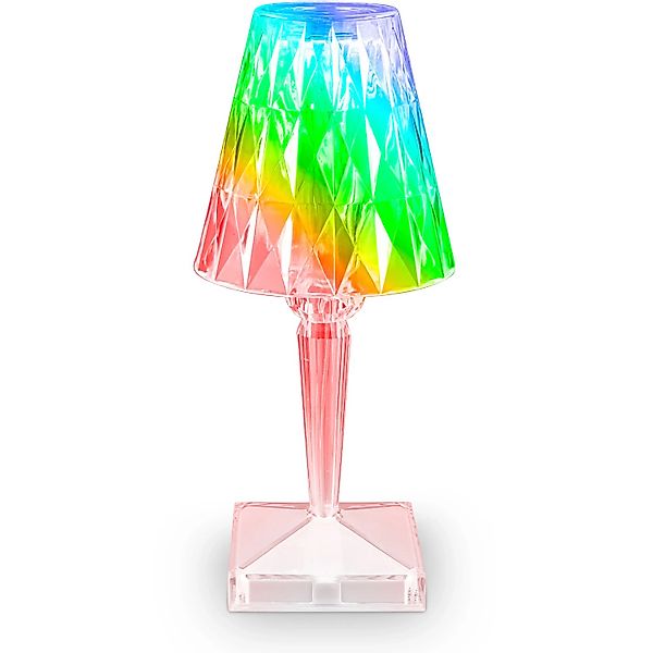 Brilo Akku-Tischleuchte Kristalloptik 2,3W mit RGB 25,5 cm x 11,5 cm günstig online kaufen