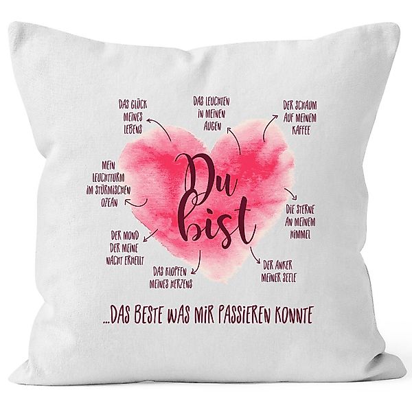 MoonWorks Dekokissen Kissen-Bezug Du bist das günstig online kaufen