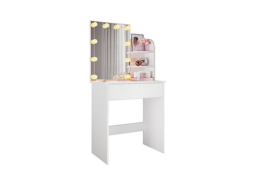 SONNI Schminktisch Schminktisch klein Erhältlich mit Beleuchtung,Schwarze/w günstig online kaufen