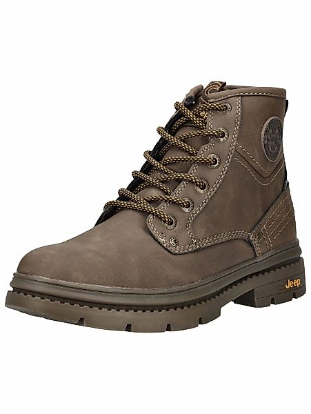 Jeep Schnürstiefelette "Jeep Stiefelette Leder/Textil" günstig online kaufen