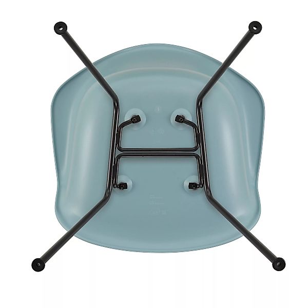 Vitra - Eames Plastic Chair DAX Gestell schwarz - eisgrau/Sitzschale Polypr günstig online kaufen