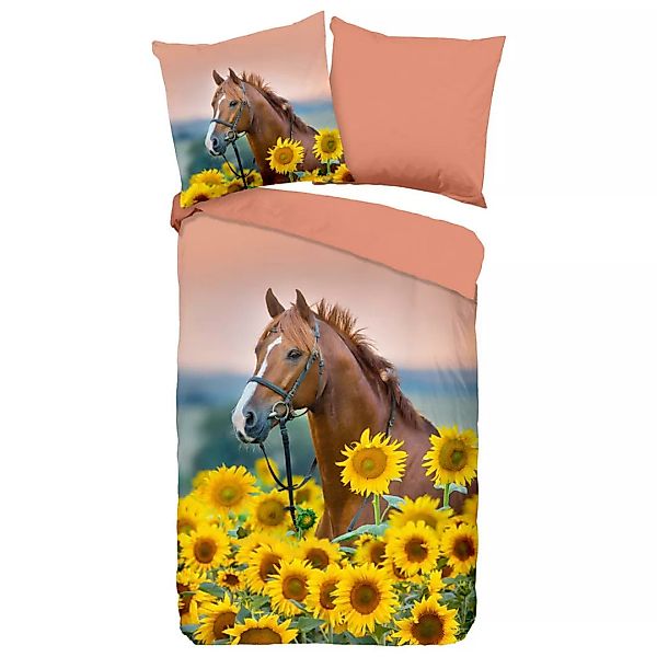 good morning Kinderbettwäsche »Beauty Horse Sunflower«, (2 tlg.) günstig online kaufen