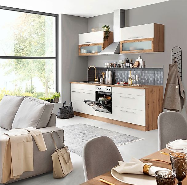 KOCHSTATION Küchenzeile »KS-Wien« Breite 260 cm, wahlweise mit E-Geräten günstig online kaufen