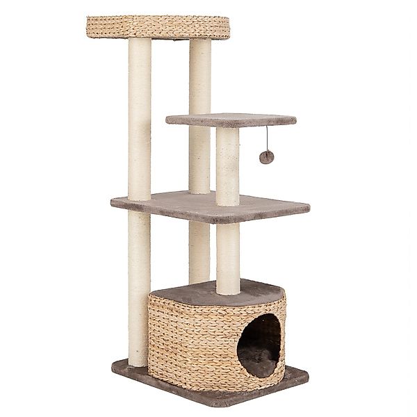 COSTWAY Kratzbaum, mit Katzenhöhle, Sitzstange, Kissen, günstig online kaufen
