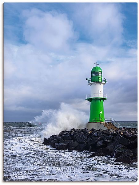 Artland Wandbild »Mole an der Ostseeküste in Warnemünde«, Gebäude, (1 St.), günstig online kaufen