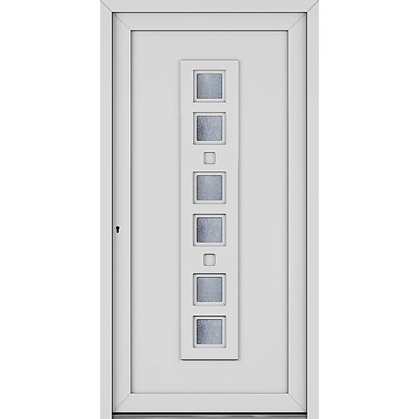 Roro Haustür OKE 1102 Kunststoff Weiß 100 cm x 200 cm DIN L günstig online kaufen