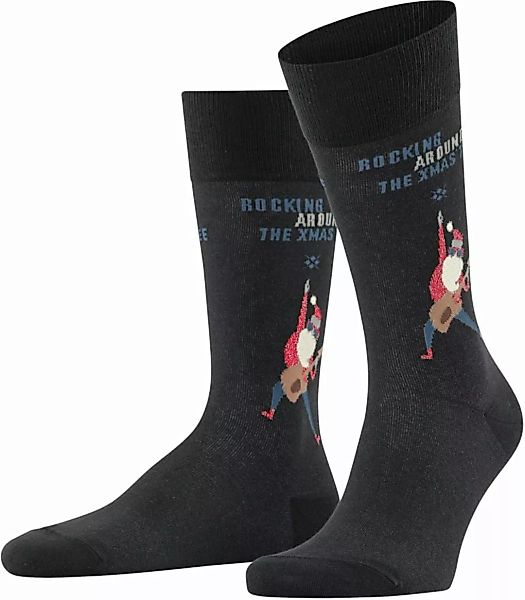 Burlington Socken Merry X-Mas Schwarz - Größe 40-46 günstig online kaufen