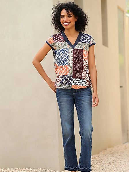 heine Kurzarmshirt "Druck-Shirt", 1 tlg. günstig online kaufen