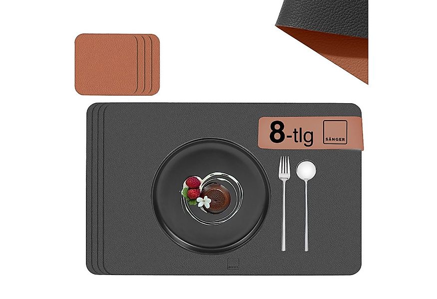SÄNGER Platzset aus Kunstleder, (Set, 8-St., aus Platzdeckchen und Unterset günstig online kaufen