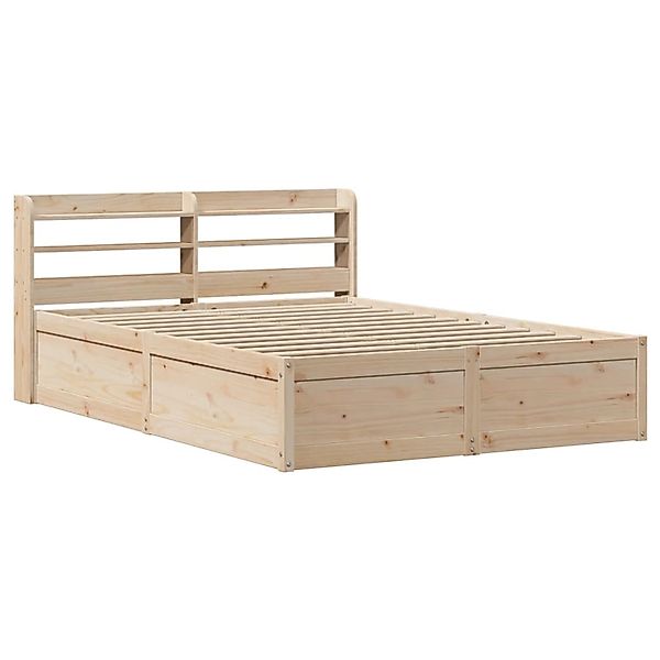 vidaXL Massivholzbett mit Kopfteil 140x190 cm Kiefer 3307095 günstig online kaufen
