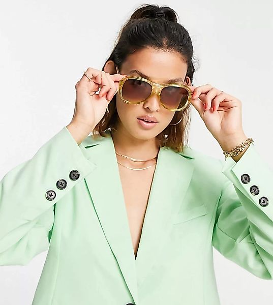 Reclaimed Vintage Inspired – Blazer mit kurzem Schnitt-Grün günstig online kaufen