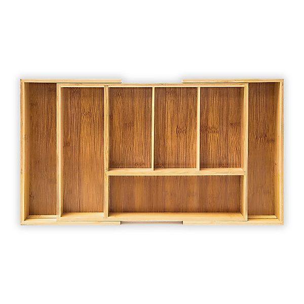 relaxdays Besteckkasten Bambus Besteckkasten verstellbar XL günstig online kaufen