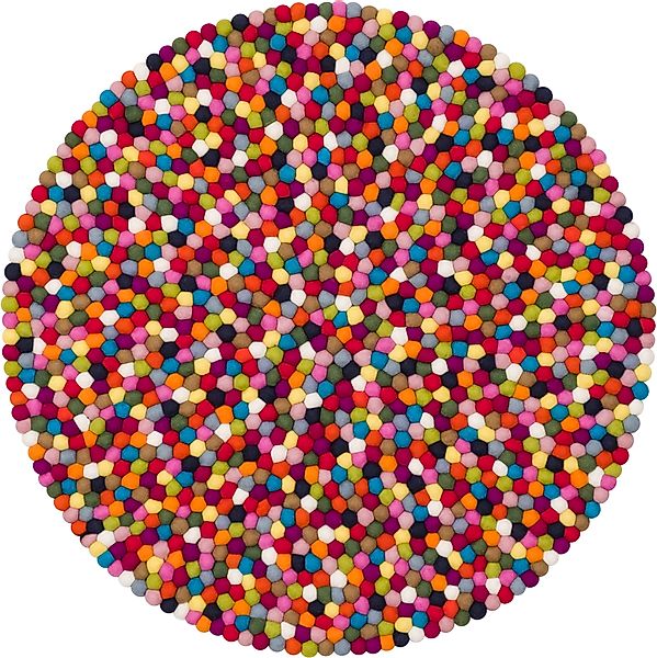 myfelt Wollteppich Lotte Filzkugelteppich, 100% reine günstig online kaufen