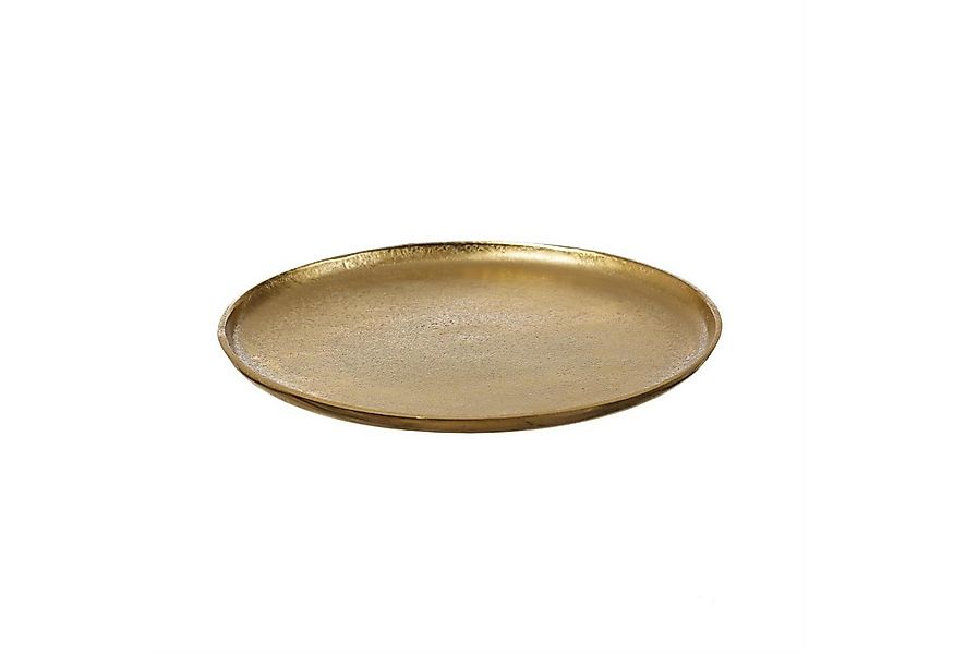 MARELIDA Dekoteller Dekoschale Dekotablett Kerzenteller Aluminium rund D: 2 günstig online kaufen