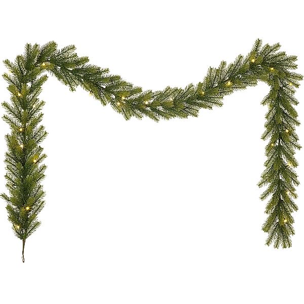 Künstliche Tannengirlande Nagano 270 cm 30 LED Warmweiß Indoor günstig online kaufen