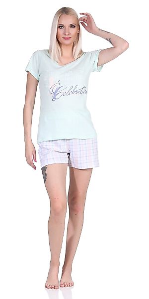 Moonline Schlafanzug Kurzer Damen Pyjama Schlafanzug günstig online kaufen