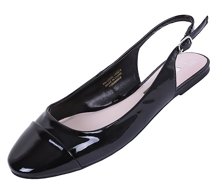Sarcia.eu Schwarze Ballerinas mit Verschluss und günstig online kaufen