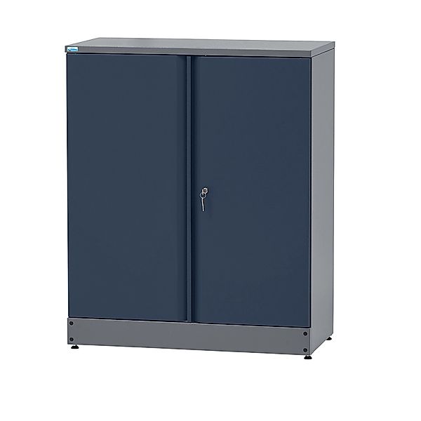 Küpper Materialschrank mit 2 Türen 10 Schubladen 110 cm Dunkelblau günstig online kaufen