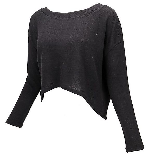 Guru-Shop Longsleeve Kurzer Pullover, Boho Feinstrick günstig online kaufen