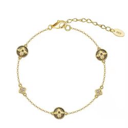 Runde Perlé Silberarmband zartes Armand mit günstig online kaufen