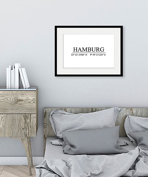 queence Bild "HAMBURG", Städte-Stadt-Deutschland-Gebäude-Hamburg-Schwarz-We günstig online kaufen