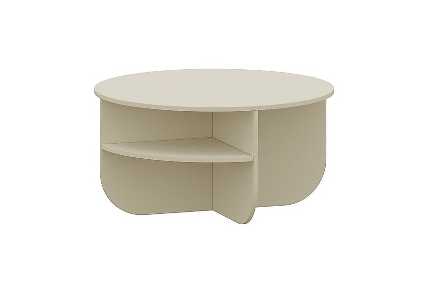 en.casa Couchtisch, »Reykhon« Ø80 x 41 cm mit Stauraum runde Tischplatte Sa günstig online kaufen