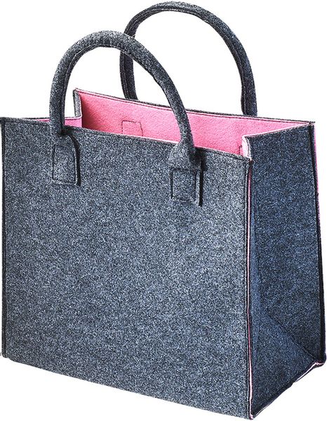 Kobolo Einkaufsshopper Filztasche außen grau meliert günstig online kaufen