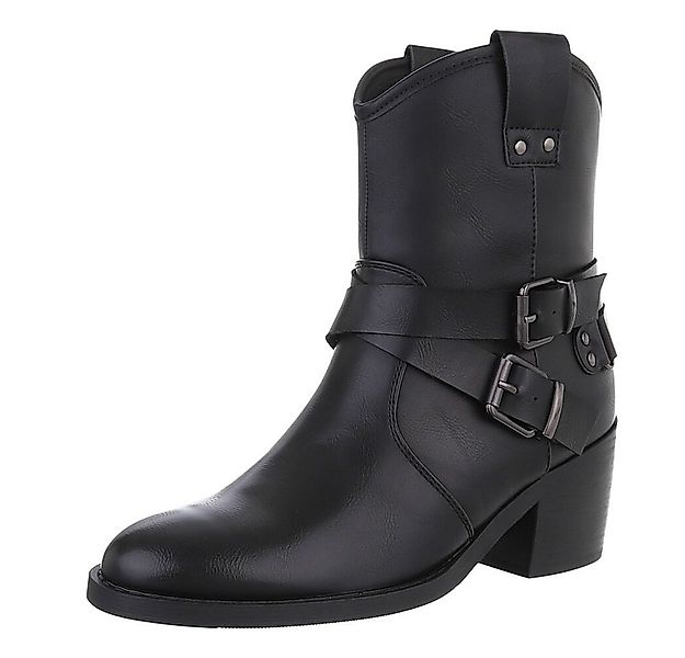 Ital-Design Damen Bikerschuhe Biker Westernstiefelette (87740326) Blockabsa günstig online kaufen