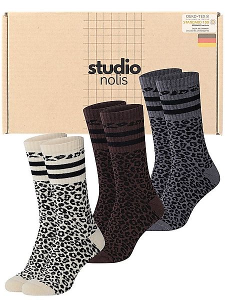 Studio Nolis Tennissocken Leo - Socken Damen Leo Print - Crew Socks Leopard günstig online kaufen