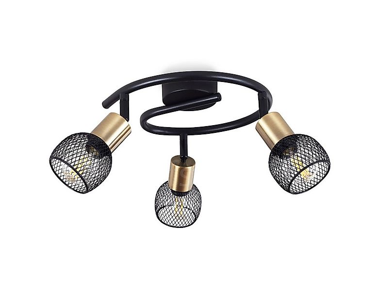 hofstein Deckenleuchte »Pieve« Deckenlampe aus Metall schwarz, gold Zimmerl günstig online kaufen